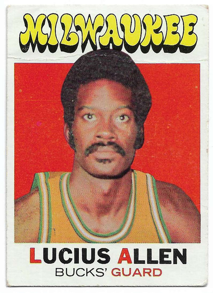 Lucius Allen 1971-72 Topps Card 27