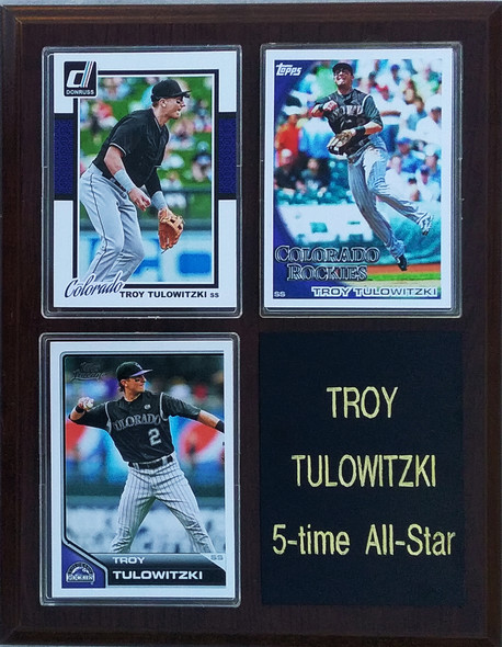 Troy Tulowitzki Colorado Rockies 12'' x 15'' Plaque