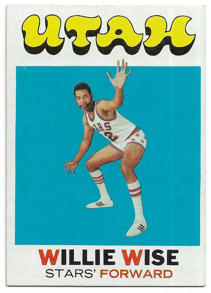 Willie Wise 1971-72 Topps Rookie Card 194