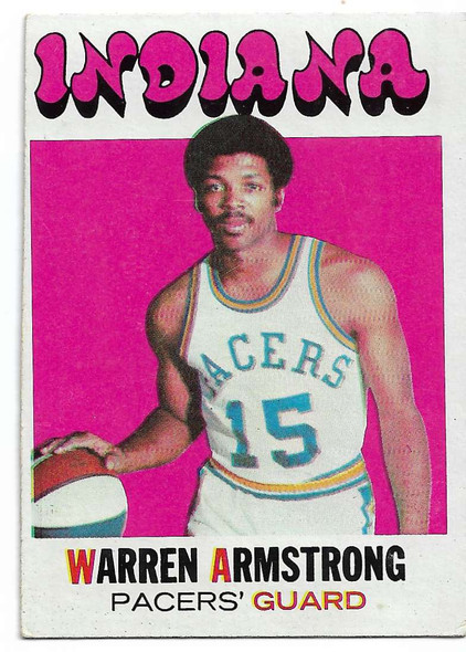 Warren Armstrong 1971-72 Topps Rookie Card 188