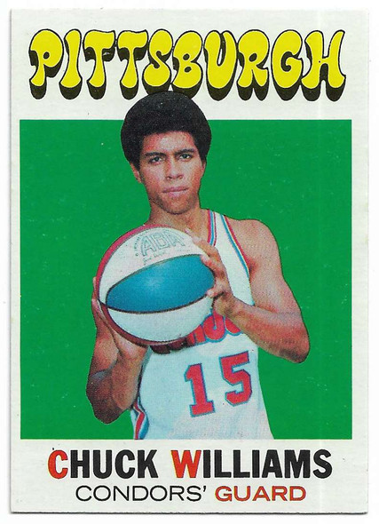 Chuck Williams 1971-72 Topps Rookie Card 218 (b)