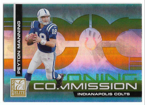 Peyton Manning 12008 Donruss Elite Zoning Commission Gold Card ZC-3 0275/1000