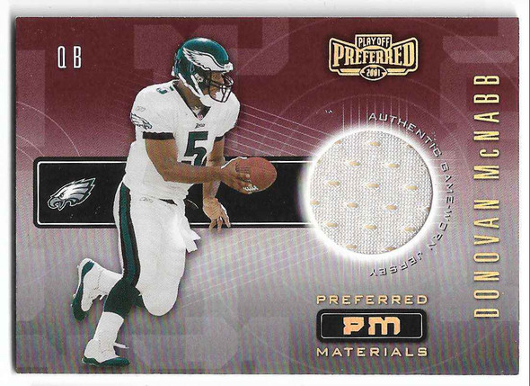Donovan McNabb 2001 Playoff Preferred Preferred Materials Jersey Card 31 373/400