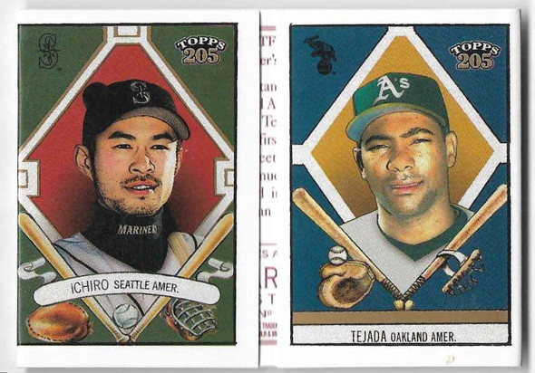 Ichiro, Miguel Tejada 2003 Topps 205 Triple Fold Polar Bear Card TF35