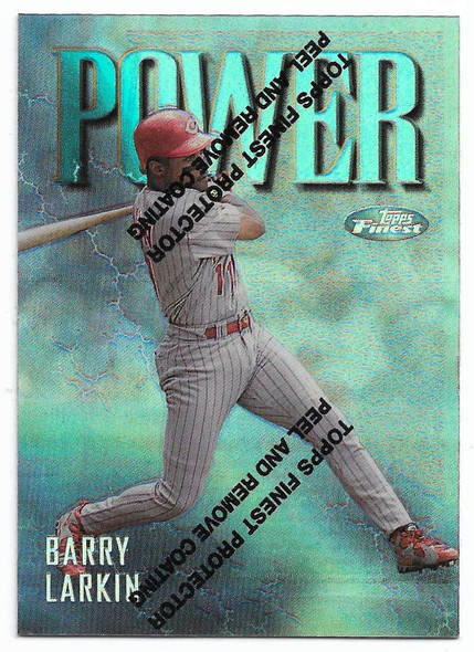 Barry Larkin 1997 Topps Finest Power Card 323