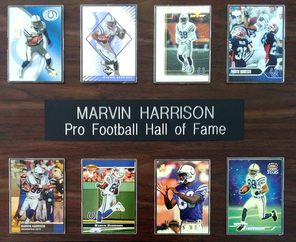 Marvin Harrison Indianapolis Colts 8-Card 12"x 15" Cherry-Finished Plaque