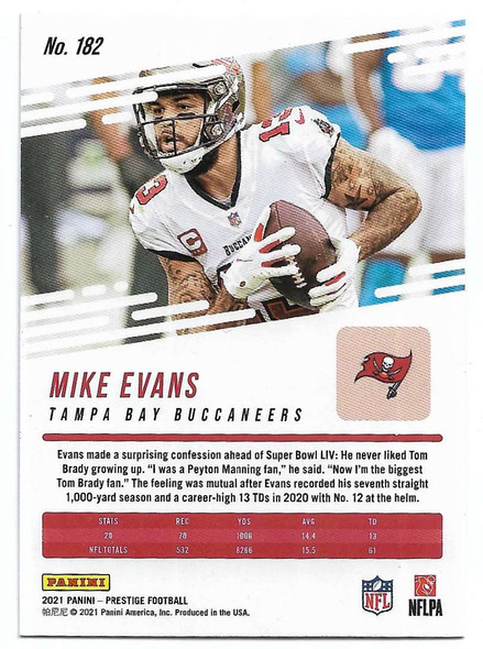 Mike Evans 2021 Panini Prestige Xtra Points Card 182