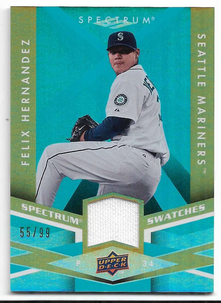Felix Hernandez 2009 Upper Deck Spectrum Spectrum Swatches Card SS-FH 55/99