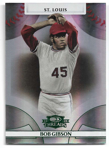 Bob Gibson 2008 Donruss Threads Emerald Card 45 070/250