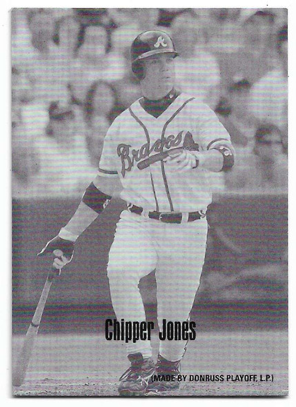 Chipper Jones 2003 Donruss Leaf Exhibits Set 2 Checklist Legend Code Card 10 36/66