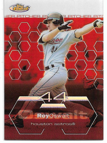 Roy Oswalt 2003 Topps Finest Refractor Card 87