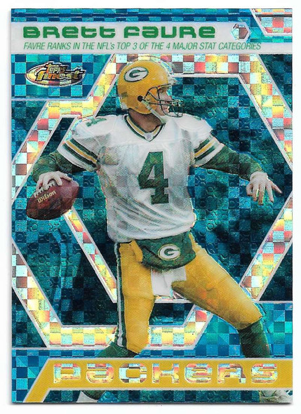 Brett Favre 2006 Topps Finest Blue X-Fractor Card BF6 031/150