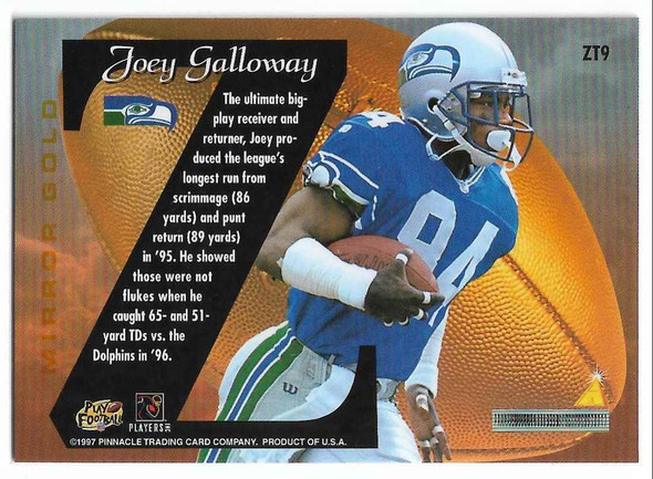 Joey Galloway 1997 Zenith Z-Team Card ZT 9