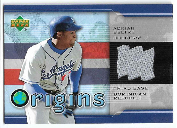 Adrian Beltre 2005 Upper Deck Origins Jersey Card OR-AB