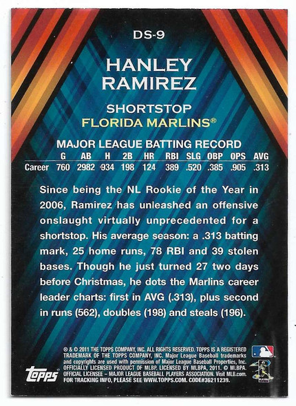 Hanley Ramirez 2011 Topps Diamond Stars Card DS-9