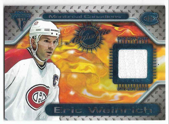 Eric Weinrich 2000-01 Pacific Private Stock Titanium Game Gear Patches Card 101