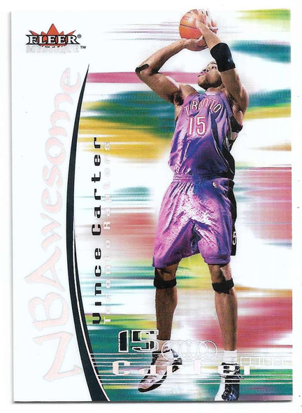 Vince Carter 2000-01 Fleer Mystique NBAwesome Card 5 AA