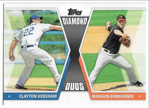 Madison Bumgarner/Clayton Kershaw 2011 Topps Diamond Duos Card DD-20