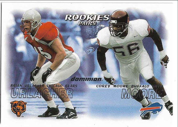 Brian Urlacher, Corey Moore 2000 Skybox Dominion Rookie Card 242