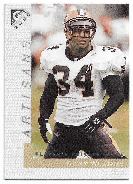 Ricky Williams 2000 Topps Gallery Player's Private Issue Artisans Card 150 120/250