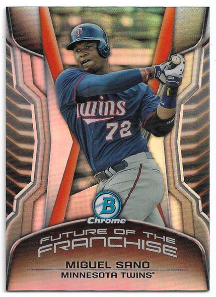 Miguel Sano baseball card (Minnesota Twins Slugger) 2011 Topps Bowman  Chrome #BCP205 Rookie