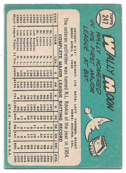 Wally Moon 1965 Topps Card 247
