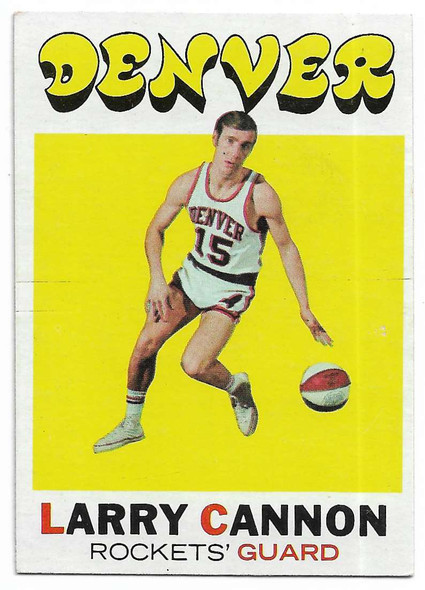 Larry Cannon 1971-72 Topps Card 196 (b)
