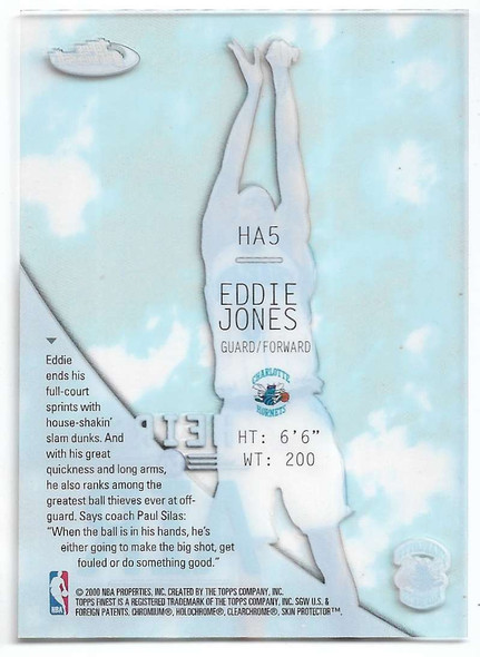 Eddie Jones 1999-00 Finest Heirs to Air Card HA5