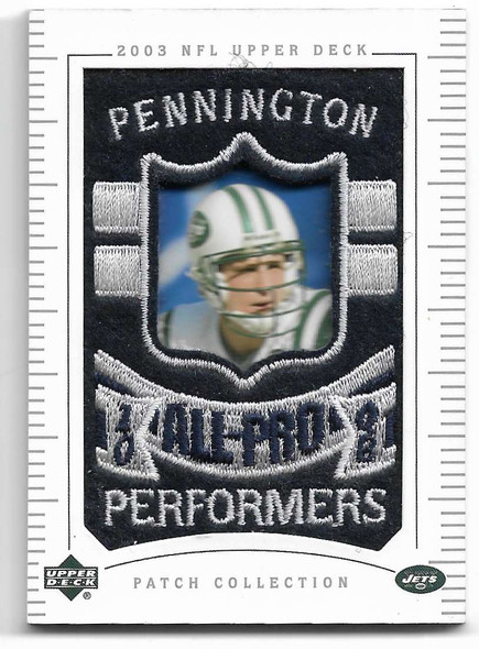 Chad Pennington 2003 UD Patch Collection Card 150
