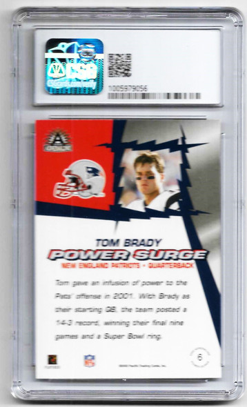 Tom Brady 2002 Pacific Adrenaline Power Surge Card 6 CSG 9