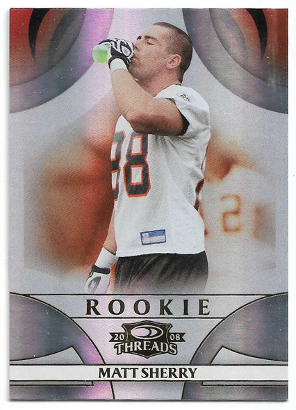 Matt Sherry 2008 Donruss Threads Holofoil Rookie Card 216 291/999