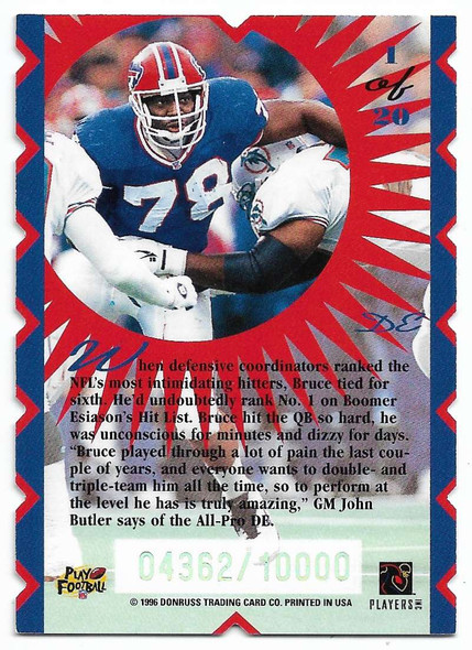 Bruce Smith 1996 Donruss Hit List Promos Card 1 04362/10000