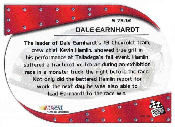 Dale Earnhardt 2001 Press Pass Showcar Die-Cut Card S 7B