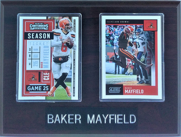 Baker Mayfield Cleveland Browns 2-Card 6x8 Plaque