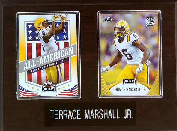 Terrace Marshall Jr. LSU Tigers 2-Card 6x8 Plaque