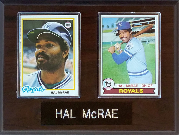 Hal McRae Kansas City Royals 2-Card 6x8 Plaque