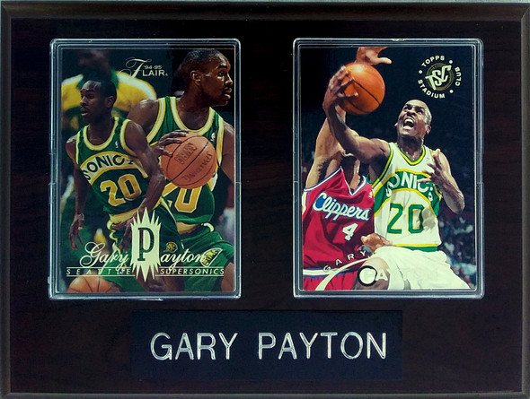 Gary Payton Seattle Sonics 2-Card 6x8 Plaque