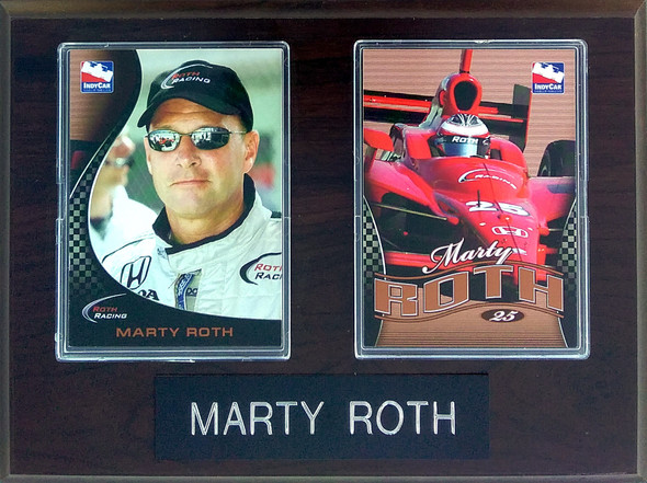 Marty Roth IndyCar Driver 2-Card 6x8 Plaque