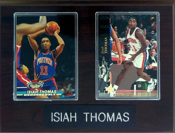 Isiah Thomas Detroit Pistons 2-Card 6x8 Plaque