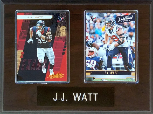 J.J. Watt Houston Texans 2-Card 6x8 Plaque