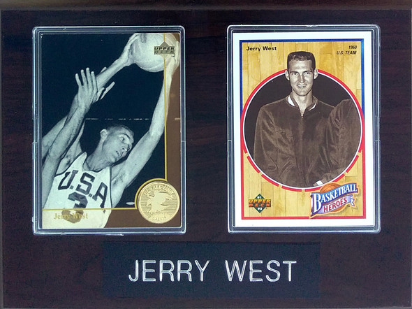 Jerry West Los Angeles Lakers 2-Card 6x8 Plaque