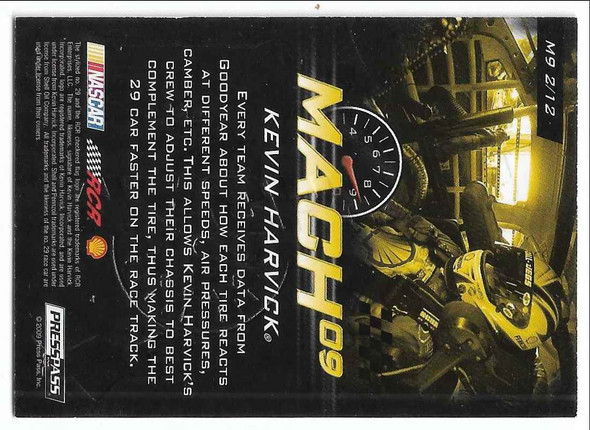 Kevin Harvick 2009 Press Pass Stealth Mach 09 Card M9