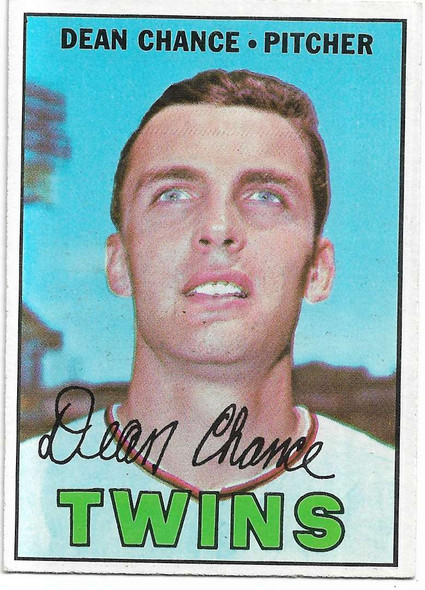 Dean Chance 1967 Topps Card 380 (b)