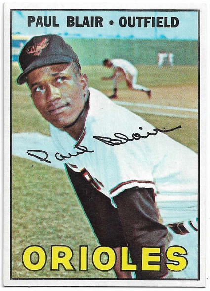 Paul Blair 1967 Topps Card 319
