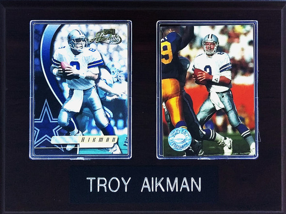 Troy Aikman Dallas Cowboys 2-Card 6x8 Plaque