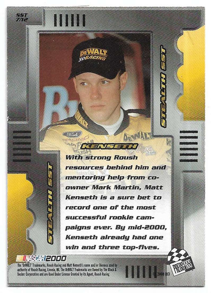 Matt Kenseth 2000 Press Pass Stealth Card SST 7