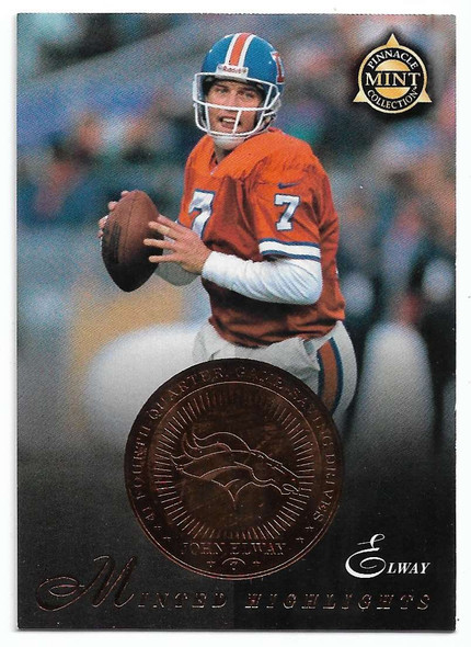 John Elway 1997 Pinnacle Mint Bronze Card 30