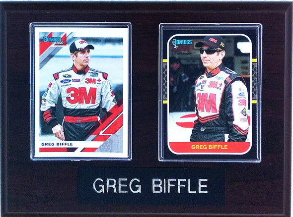 Greg Biffle NASCAR Driver 2-Card 6x8 Plaque