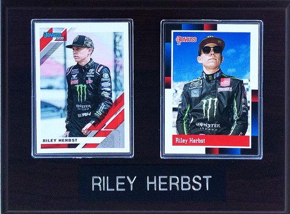 Riley Herbst NASCAR Driver 2-Card 6x8 Plaque