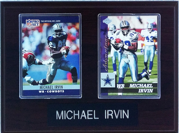 Michael Irvin Dallas Cowboys 2-Card 6x8 Plaque